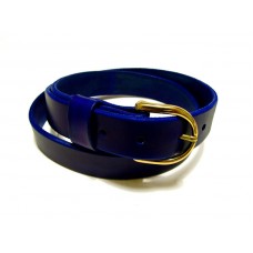 Gürtel aus Leder "Blau" 30 mm